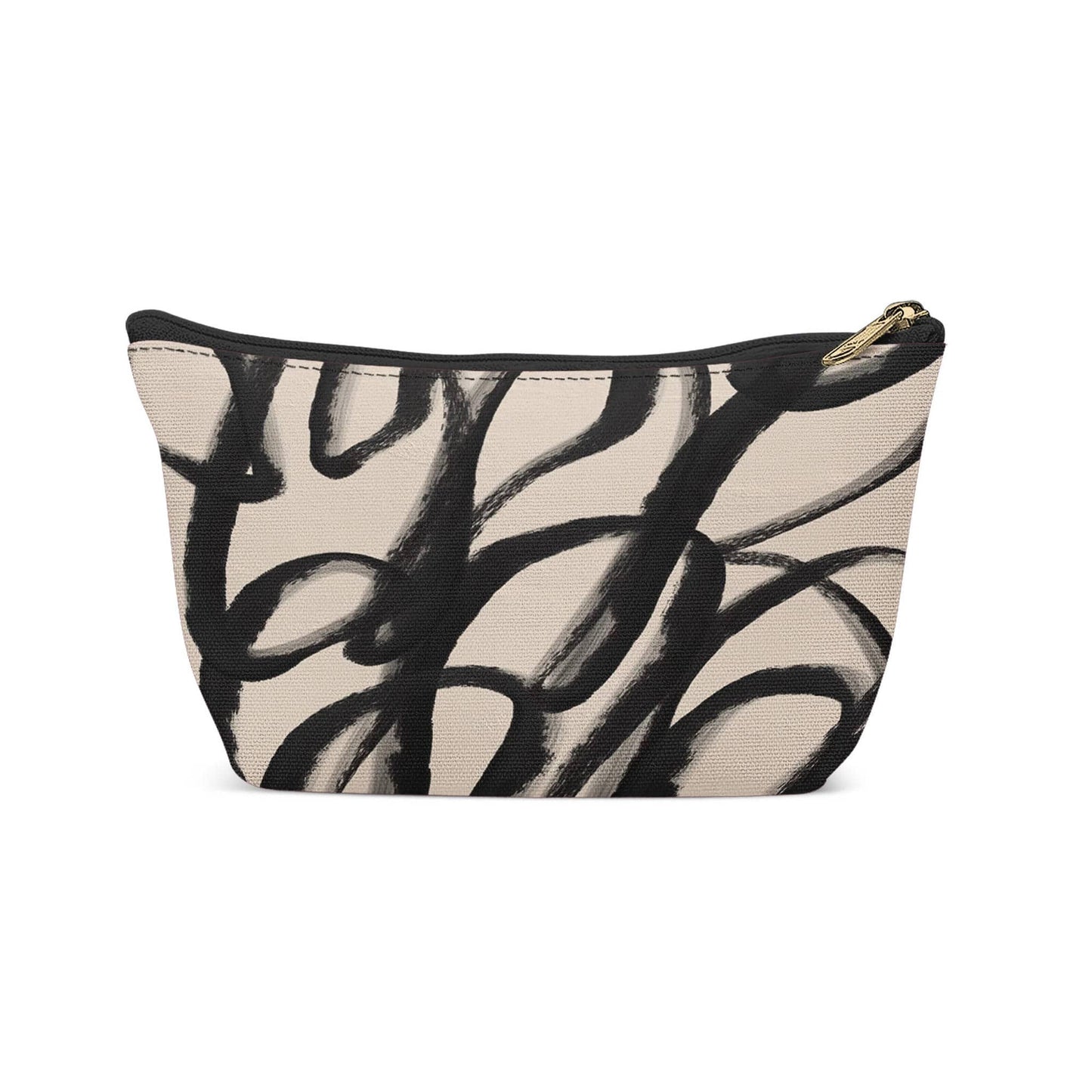 Black Line Art Makeup Bag - HypeSheriff