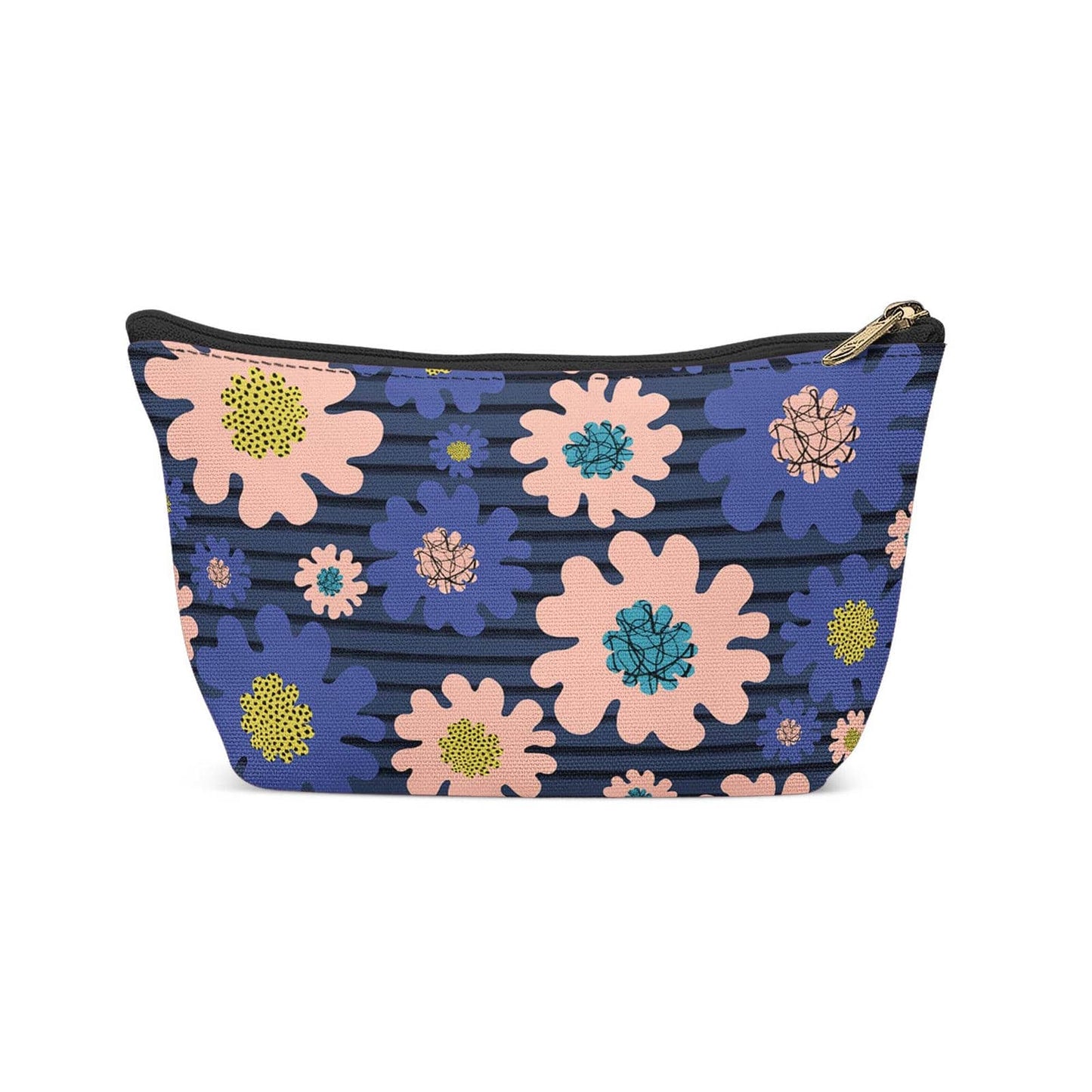 Blue Flowers Makeup Bag - HypeSheriff