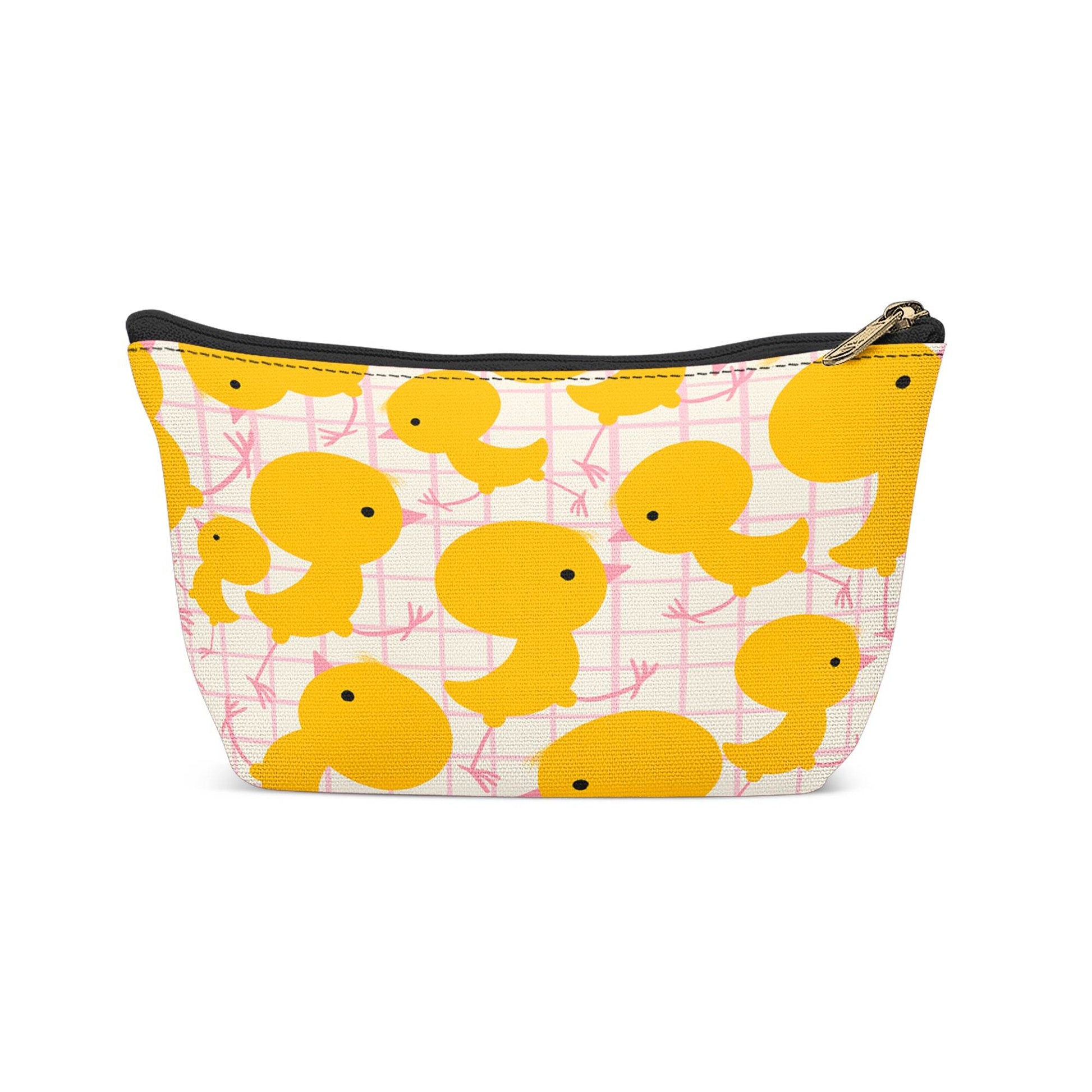 Funny Little Chicken Yellow Makeup Bag - HypeSheriff