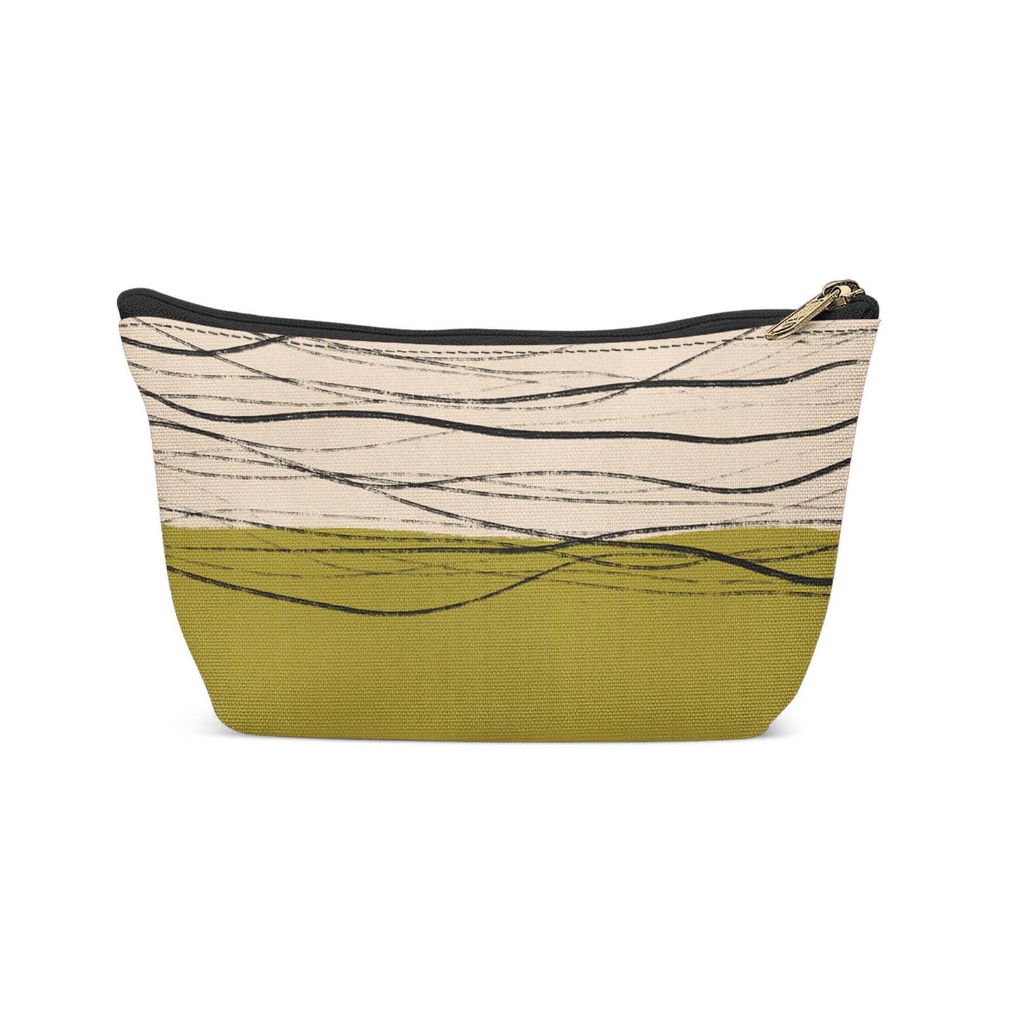 Green Rustic Abstract Makeup Bag - HypeSheriff
