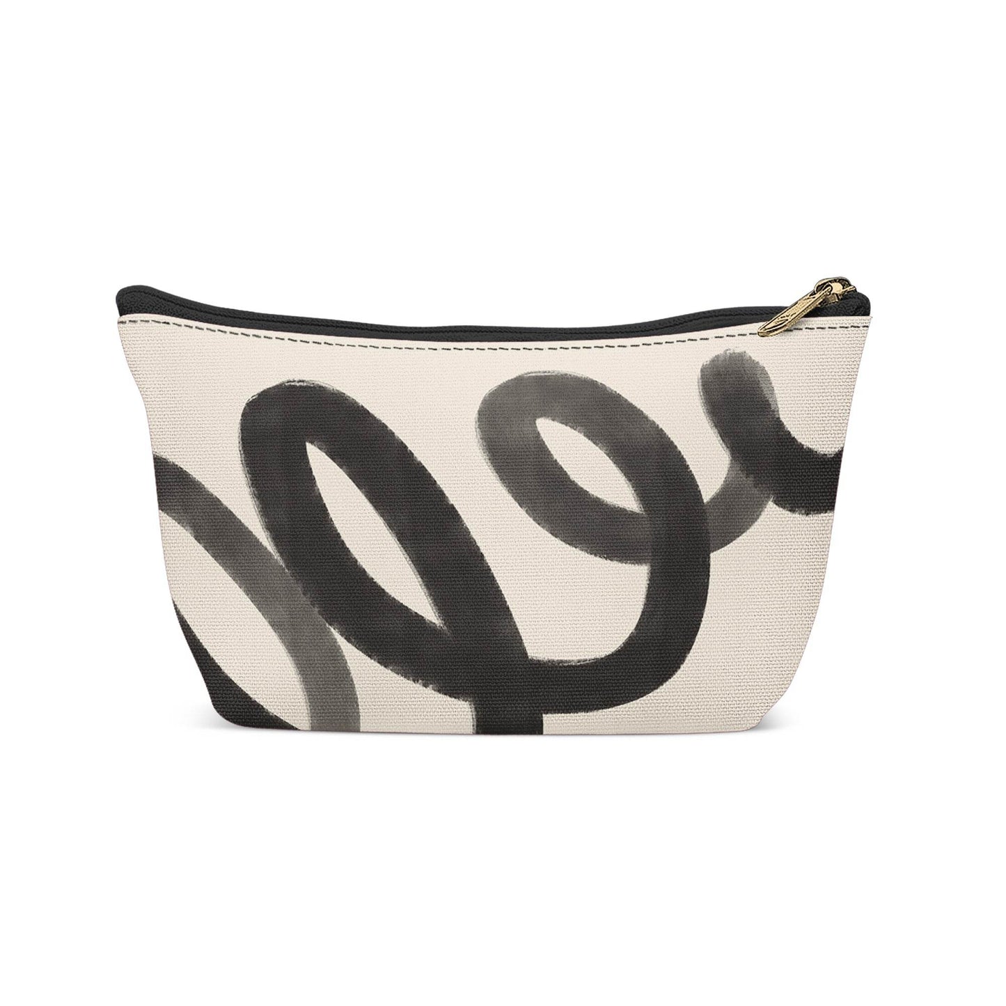 Black Ink Minimalist Makeup Bag - HypeSheriff