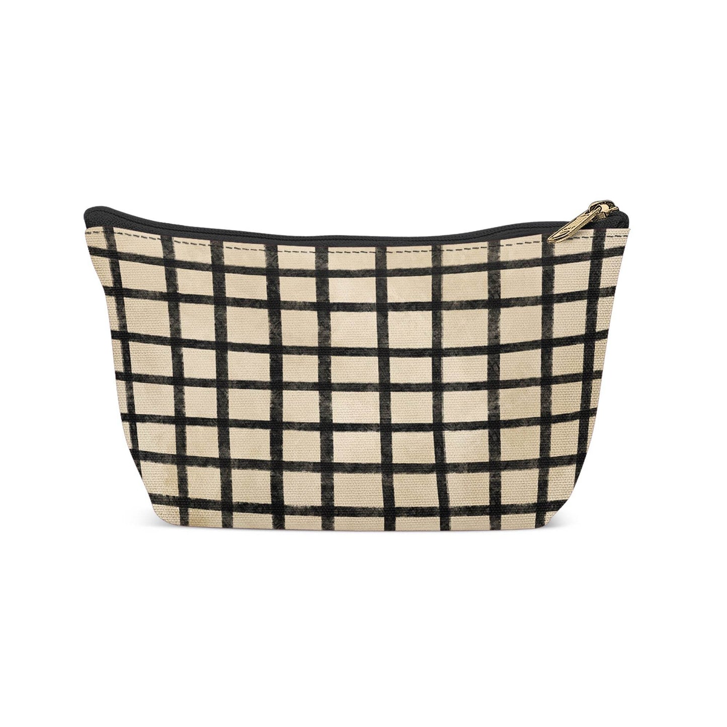 Vintage Checkered Pattern Makeup Bag - HypeSheriff