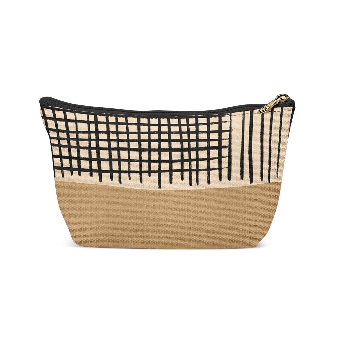 Beige Modern Artistic Makeup Bag - HypeSheriff