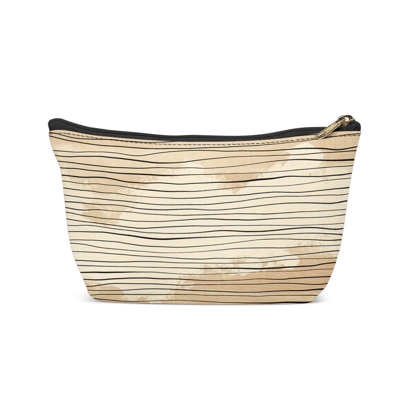 Beige Minimalist Line Art Makeup Bag - HypeSheriff