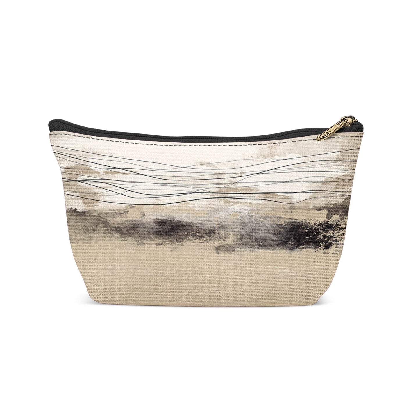 Beige Modern Rustic Makeup Bag - HypeSheriff