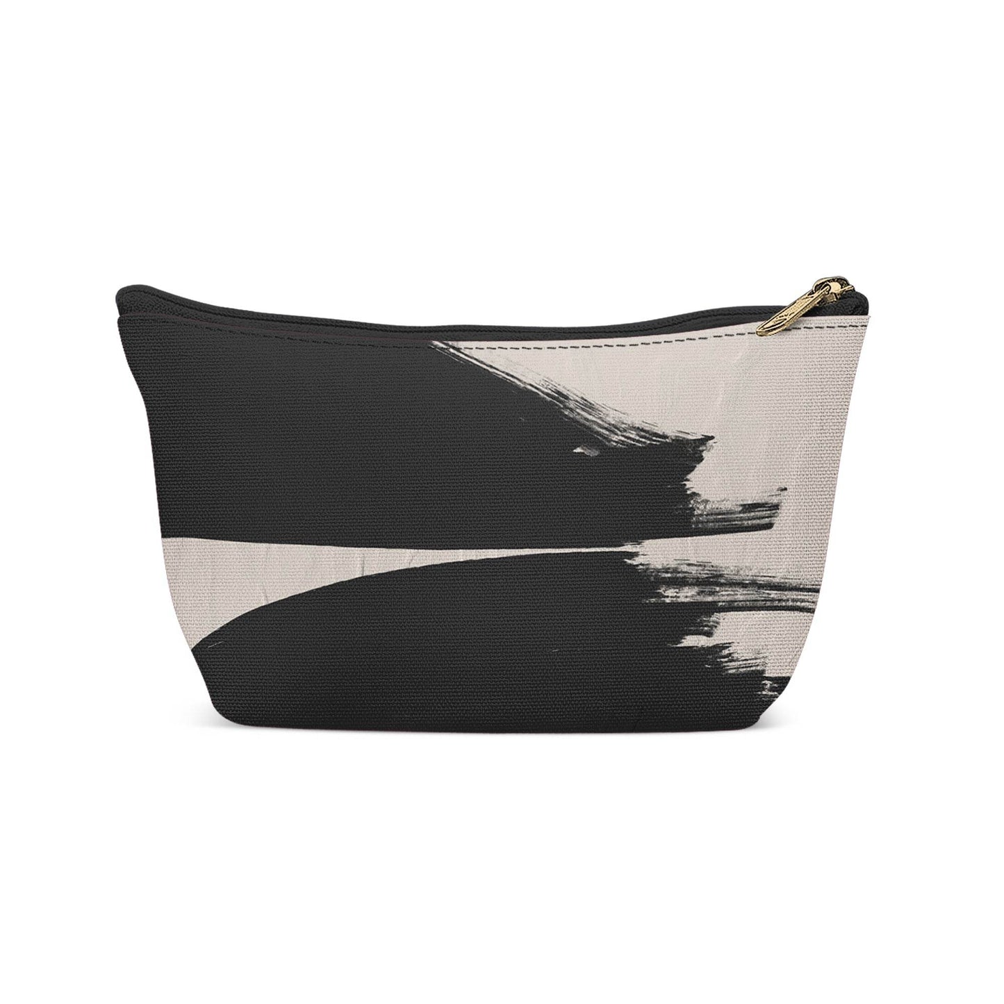 Black Acrylic Brushstroke Makeup Bag - HypeSheriff