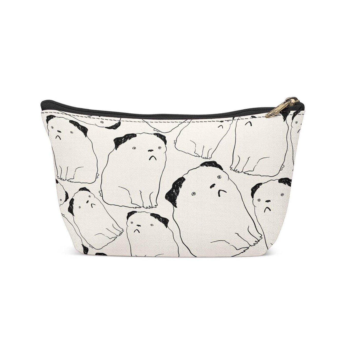 Funny Pug Dog Pattern Makeup Bag - HypeSheriff