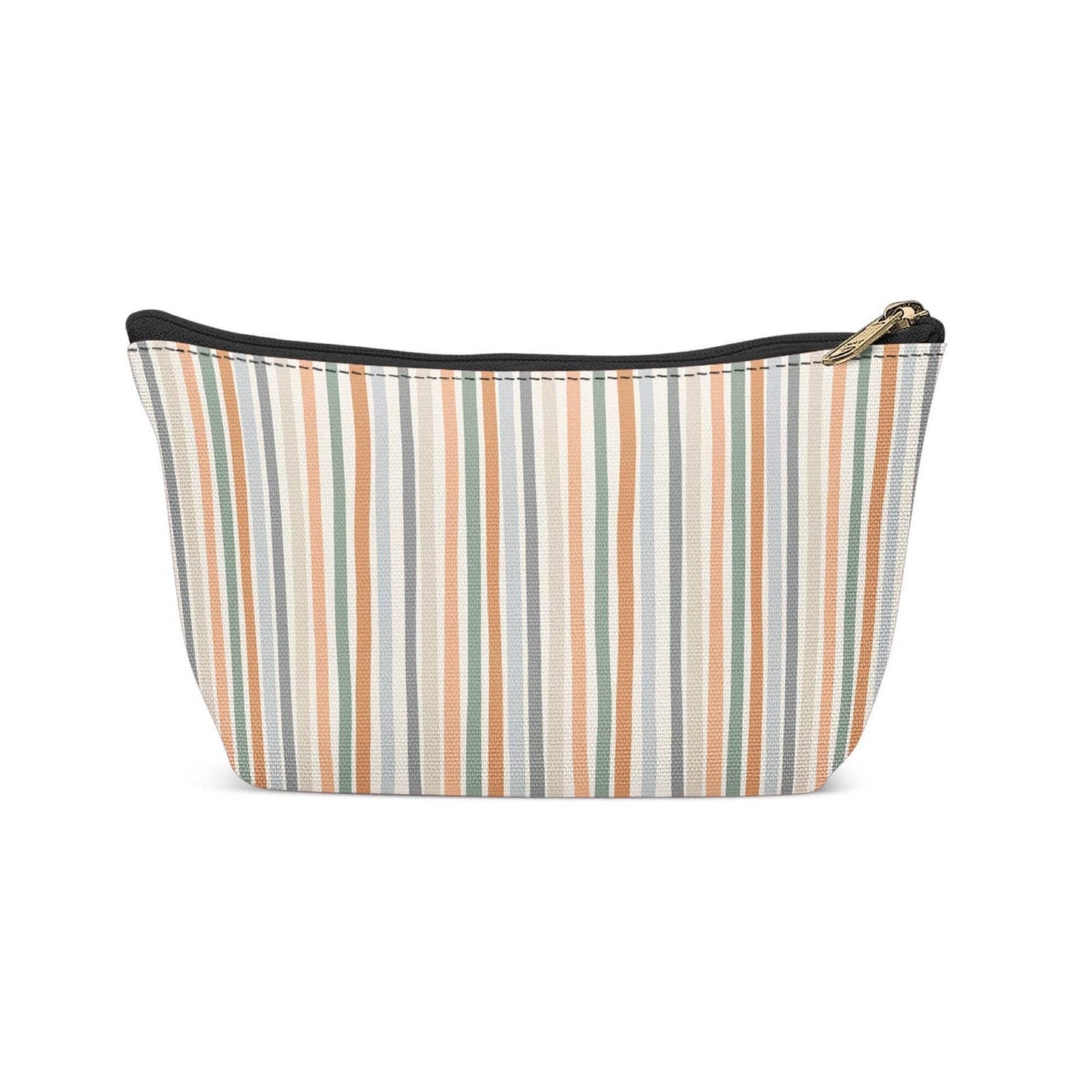 Retro Pastel Striped Art Makeup Bag - HypeSheriff