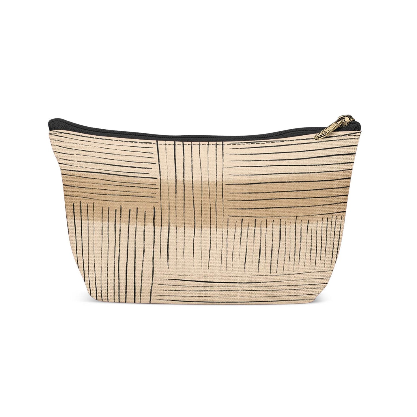 Beige Modern Painted Makeup Bag - HypeSheriff