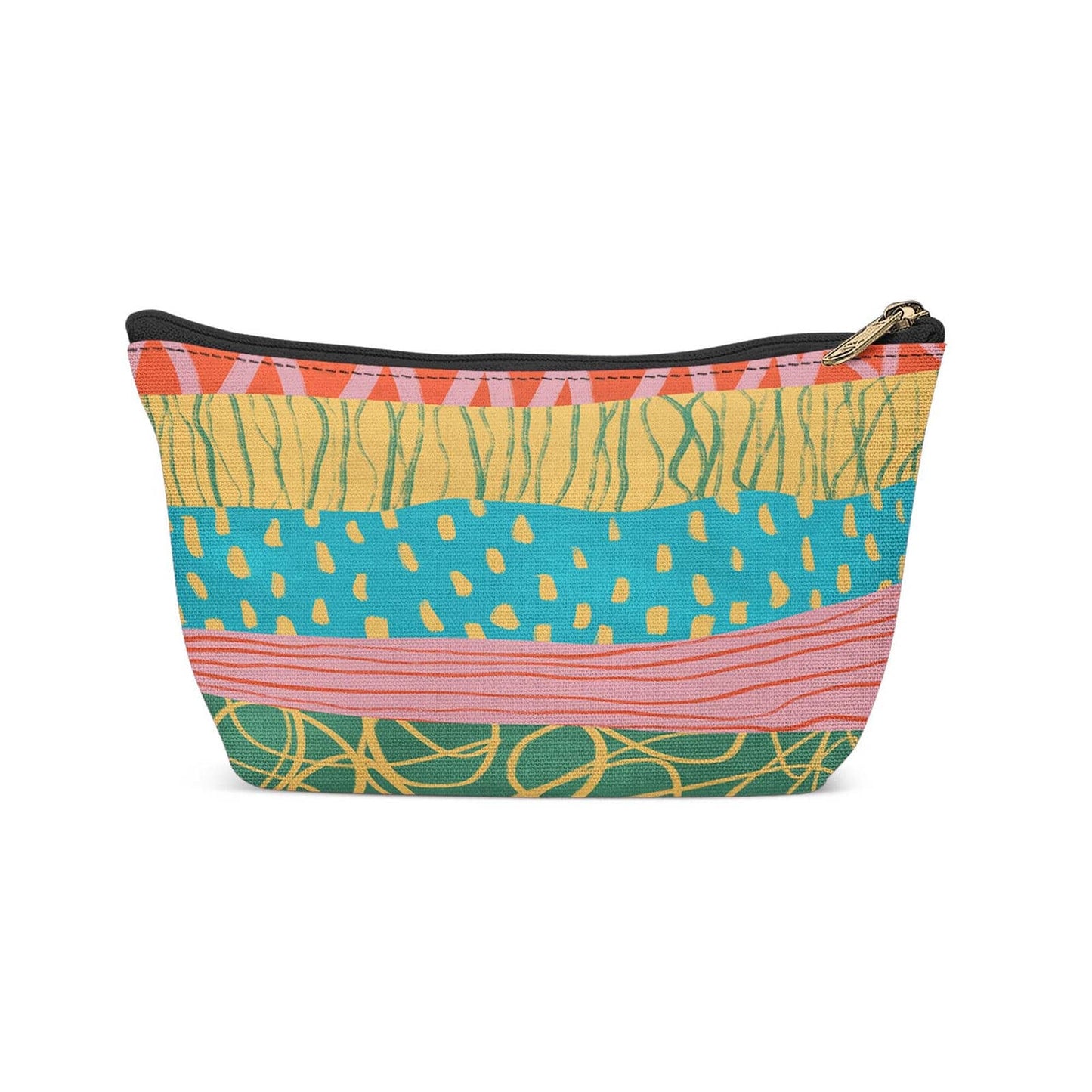 Colorful Abstract Pattern Makeup Bag - HypeSheriff