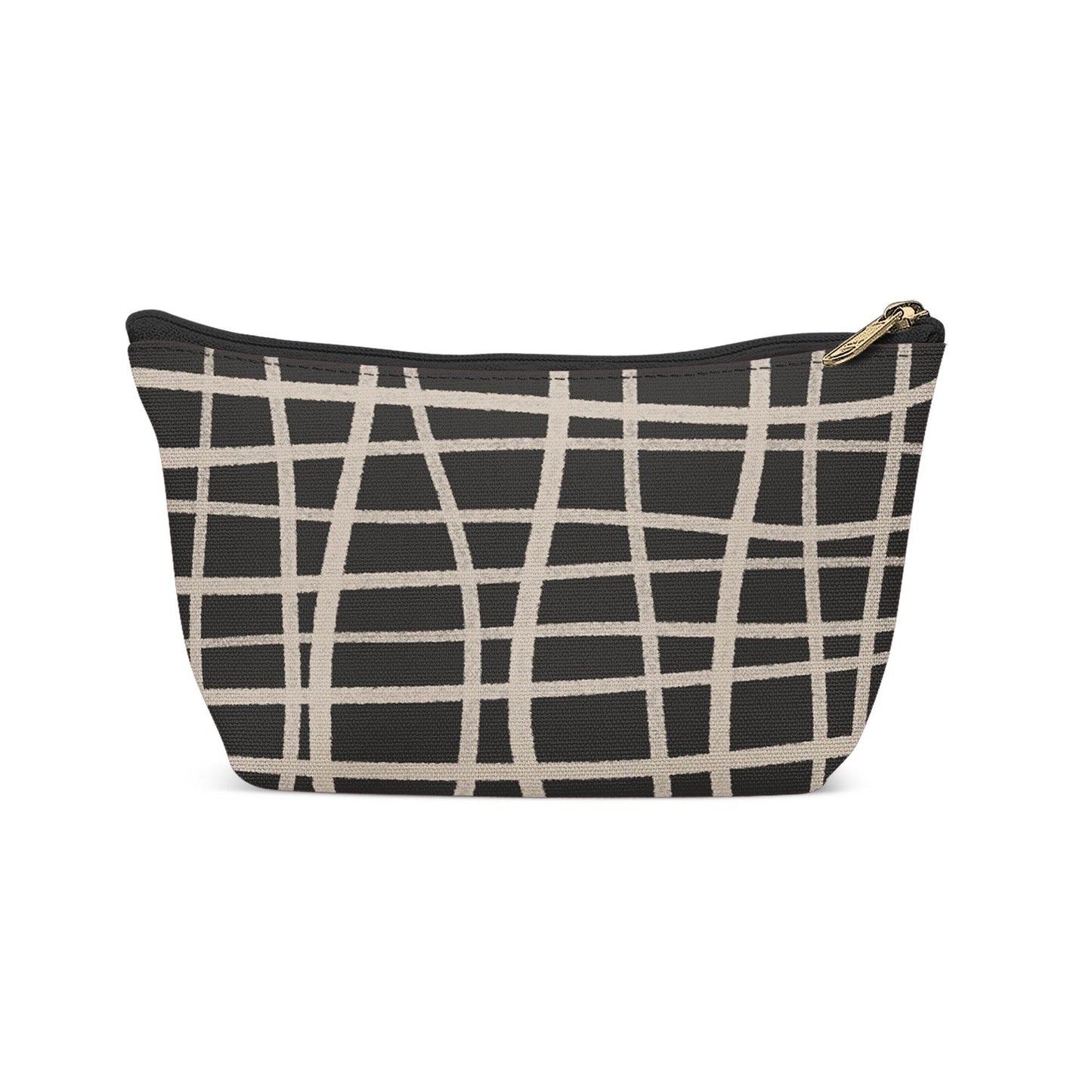 Black Makeup Bag with Swirl Checkered - HypeSheriff