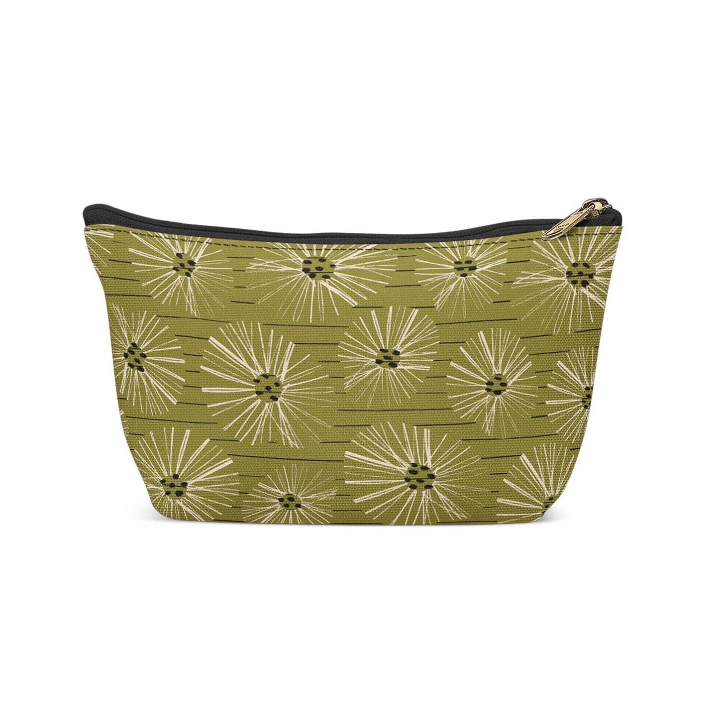 Green Abstract Nature Makeup Bag - HypeSheriff