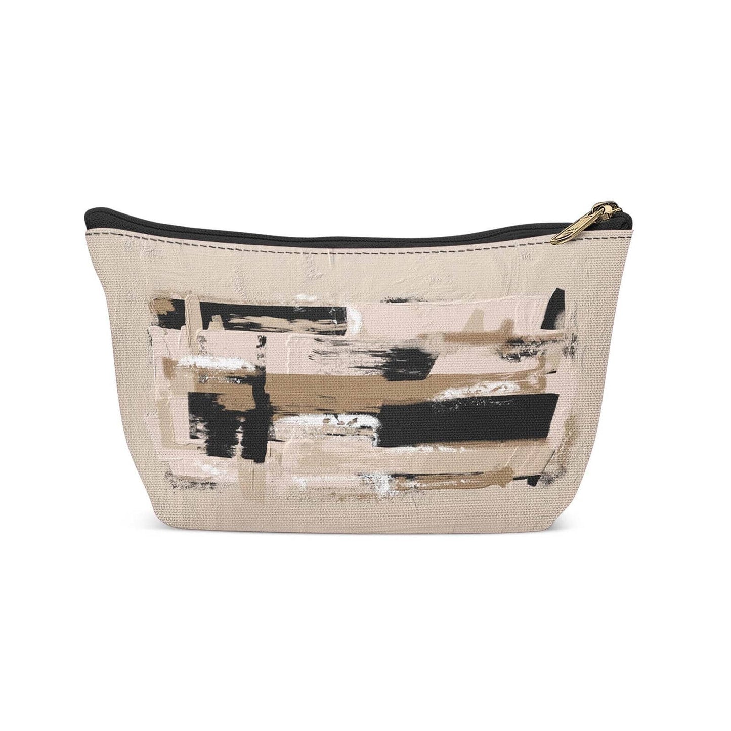 Abstract Modern Beige Makeup Bag - HypeSheriff