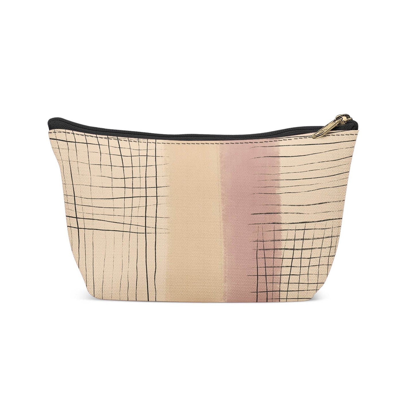 Beige Painted Rustic Makeup Bag - HypeSheriff