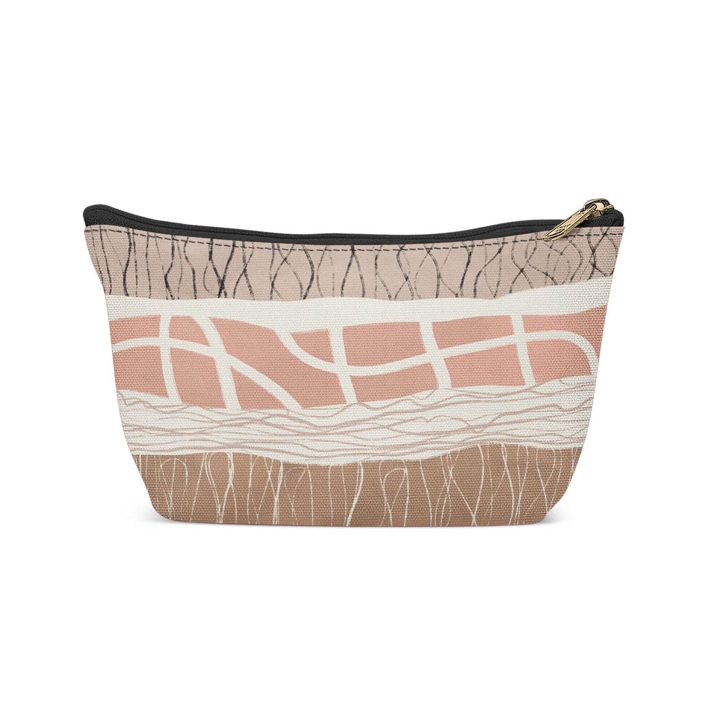 Neutral Colors Mid Century Modern Makeup Bag - HypeSheriff