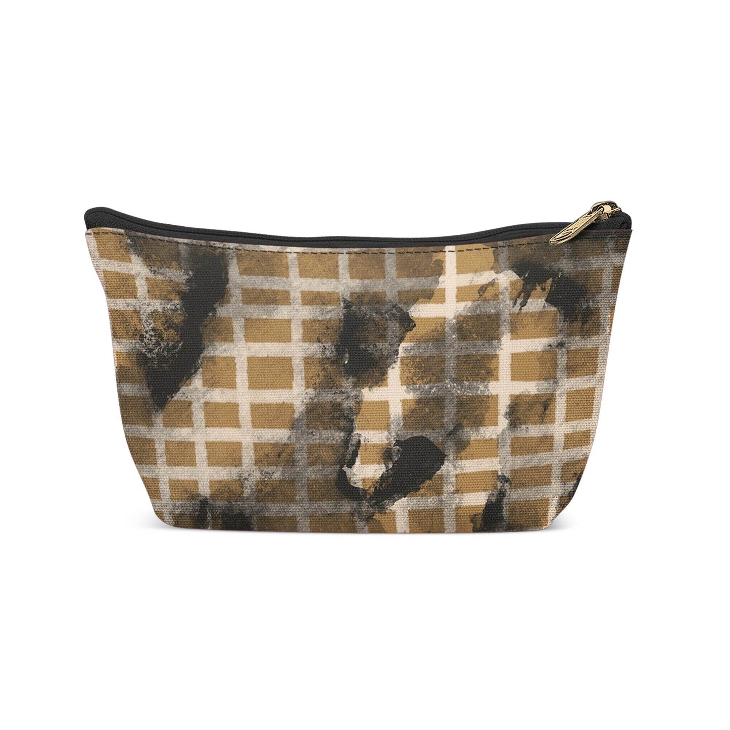 Retro Checkered Abstract Makeup Bag - HypeSheriff