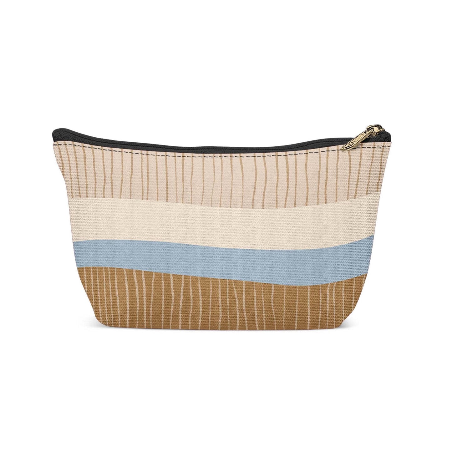 Neutral Abstract Pattern Makeup Bag - HypeSheriff