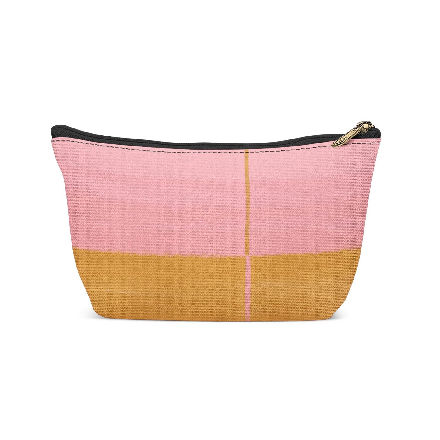 Pink and Mustard Modern Makeup Bag - HypeSheriff