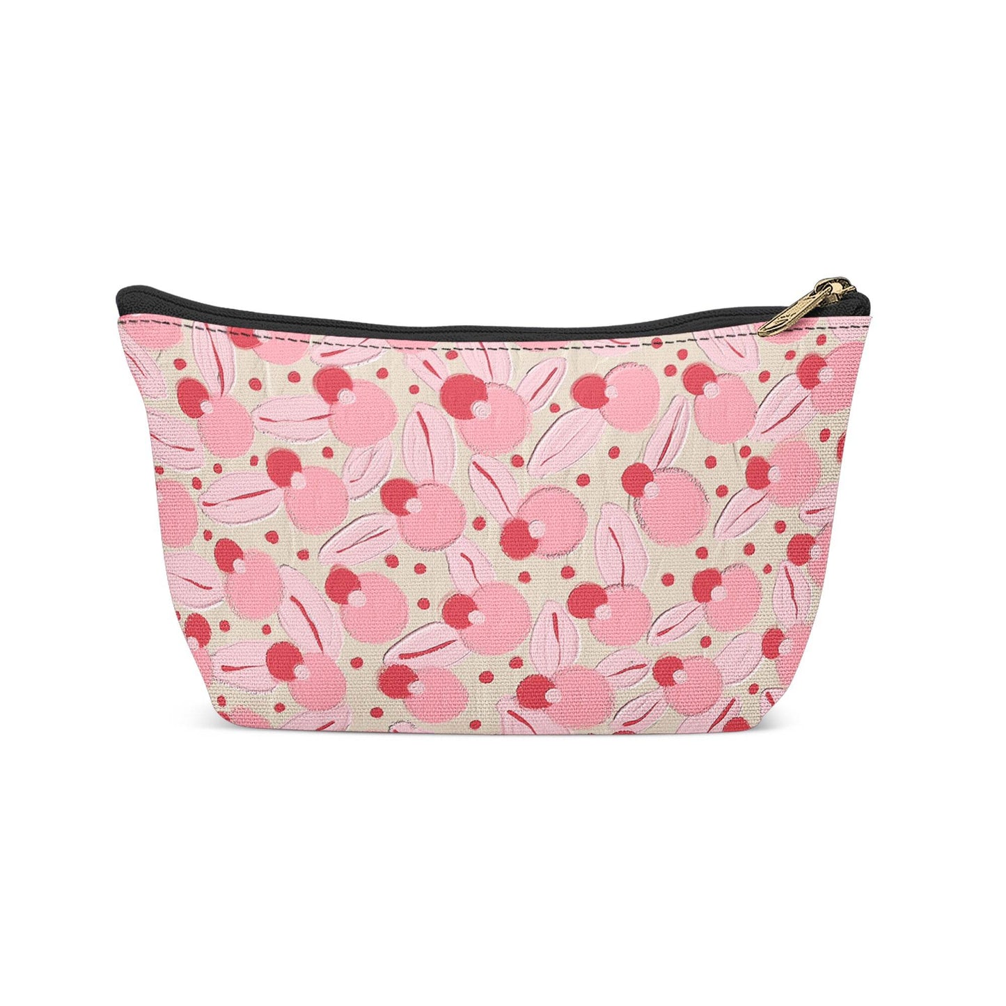 Pink Spots Pattern Makeup Bag - HypeSheriff