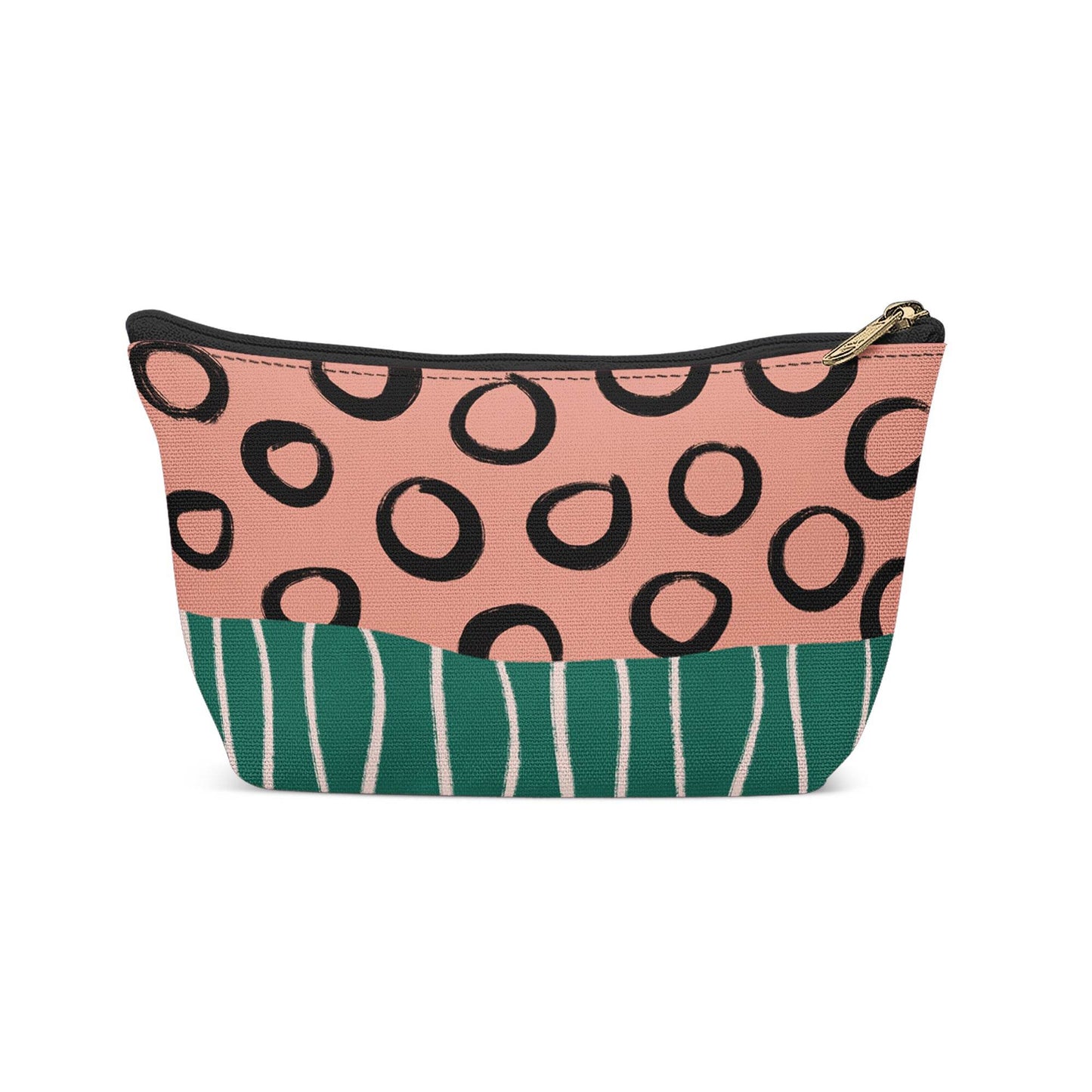 Pink Green Mid Century Modern Makeup Bag - HypeSheriff