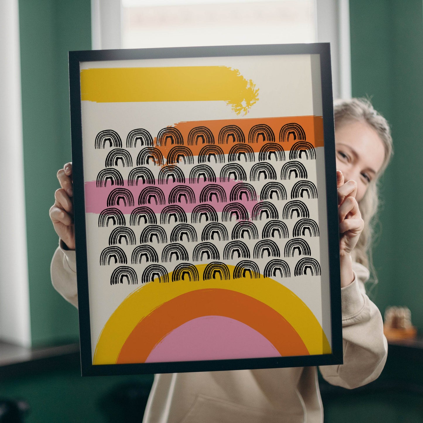 Abstract Rainbow Painting Art Print - HypeSheriff