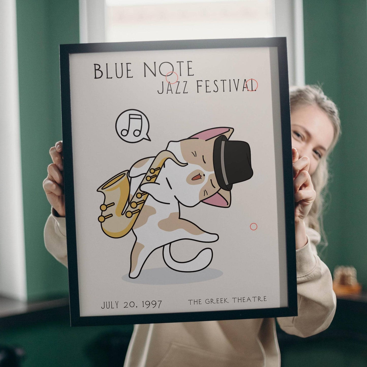 Set of 3 Jazz Posters with cute kittens - HypeSheriff
