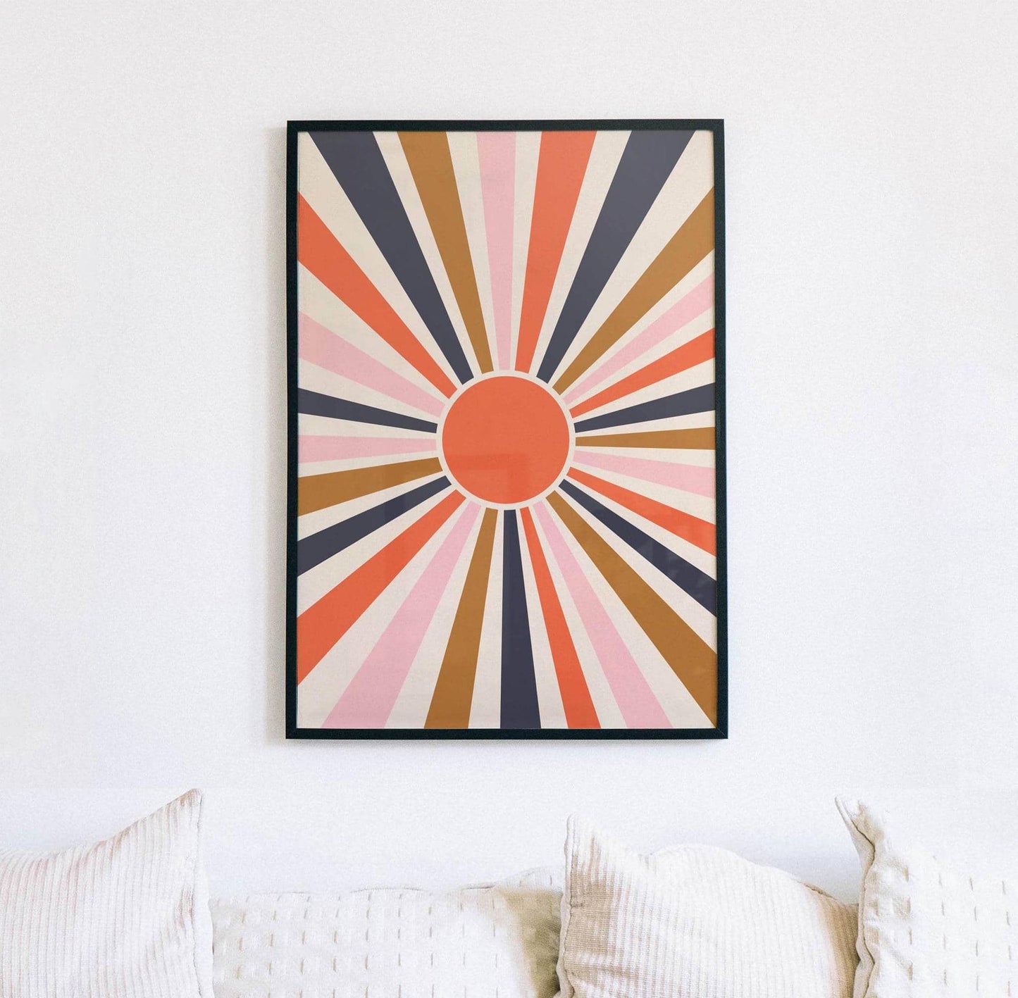 Retro Sun Art Print for cozy decor - HypeSheriff