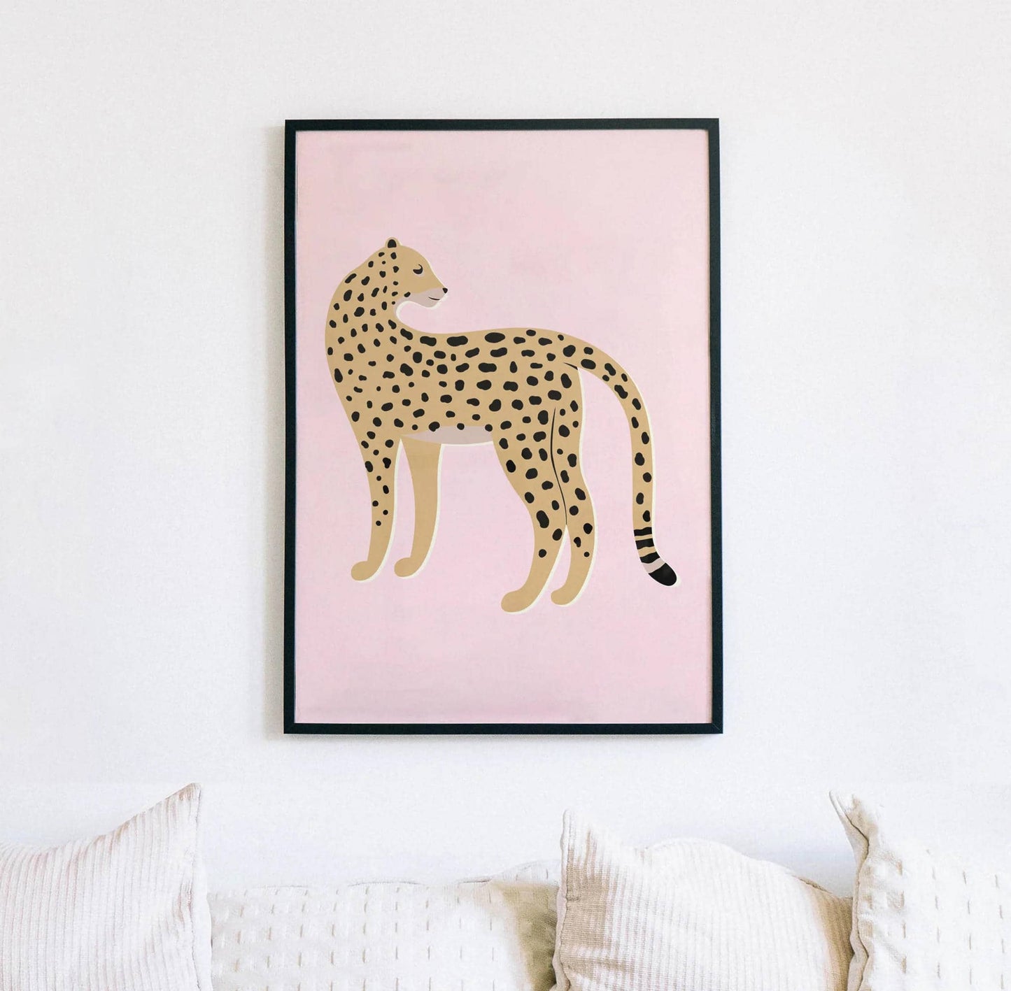 Pink Minimalist Cheetah Poster - HypeSheriff