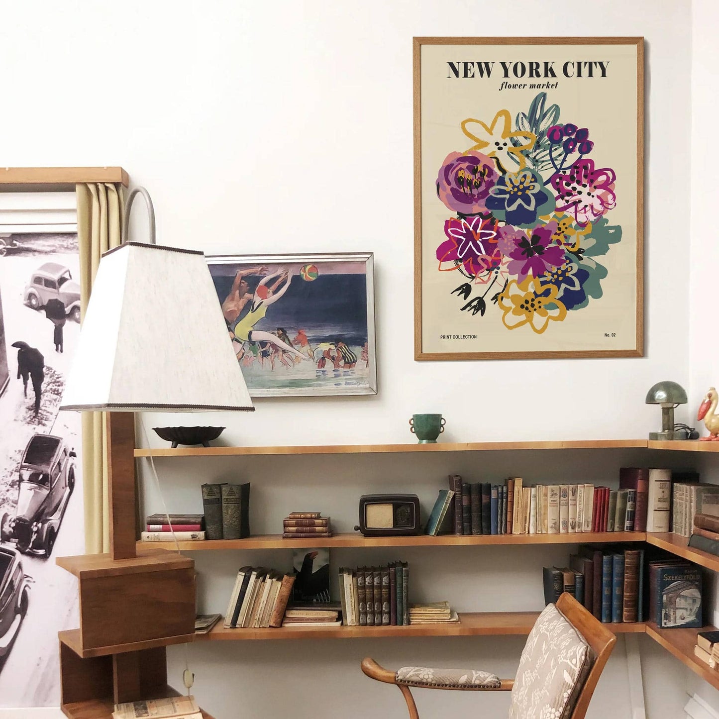 New York City Floral Poster - HypeSheriff