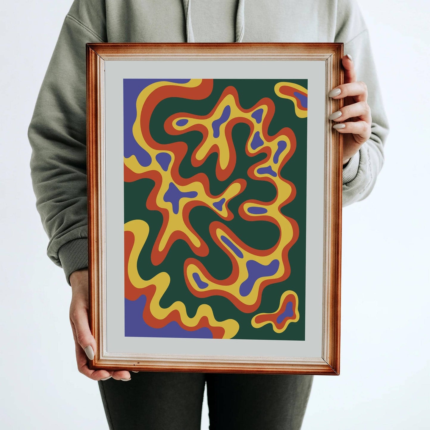 Colorful Groovy Abstract Poster - HypeSheriff
