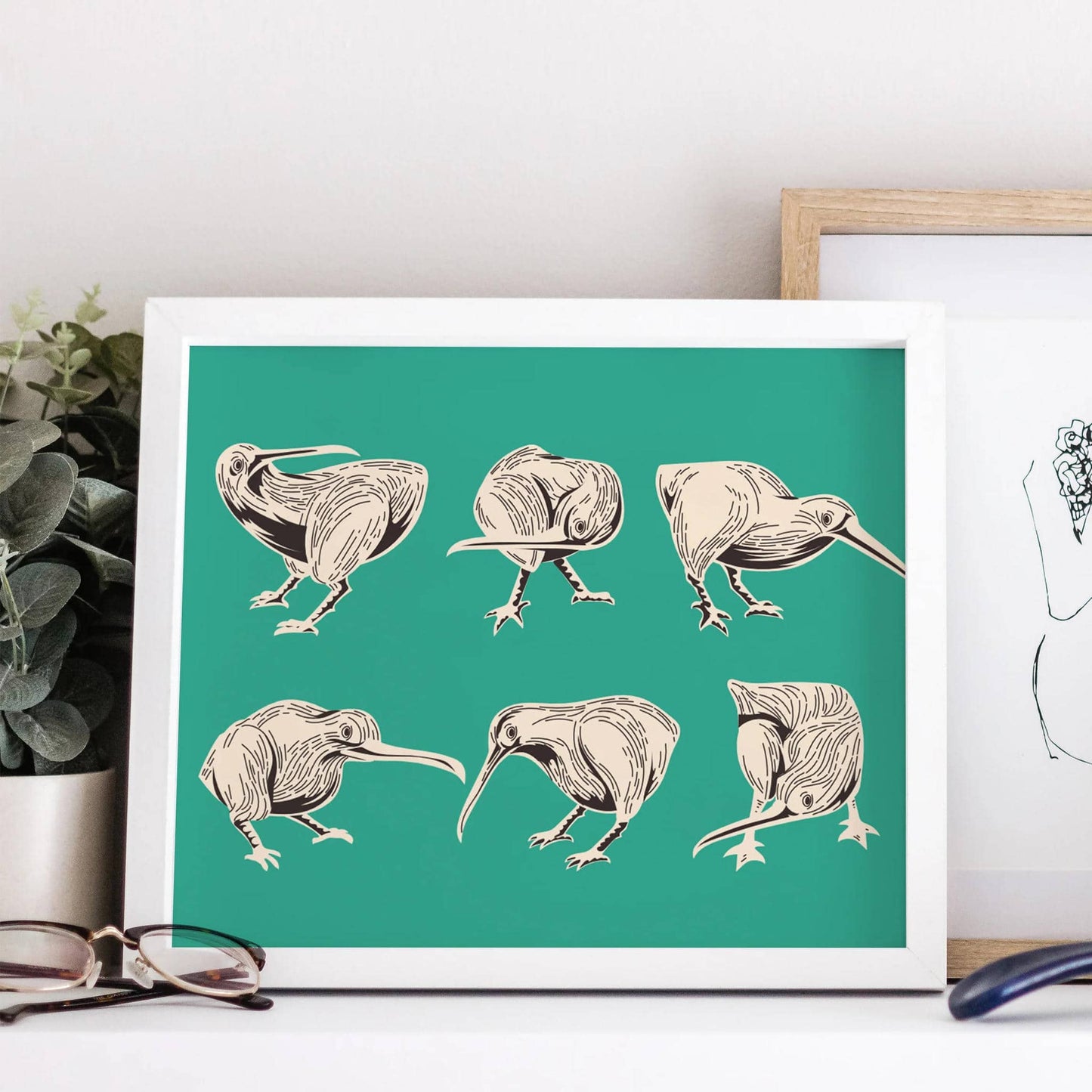 Kiwi Bird Retro Poster - HypeSheriff