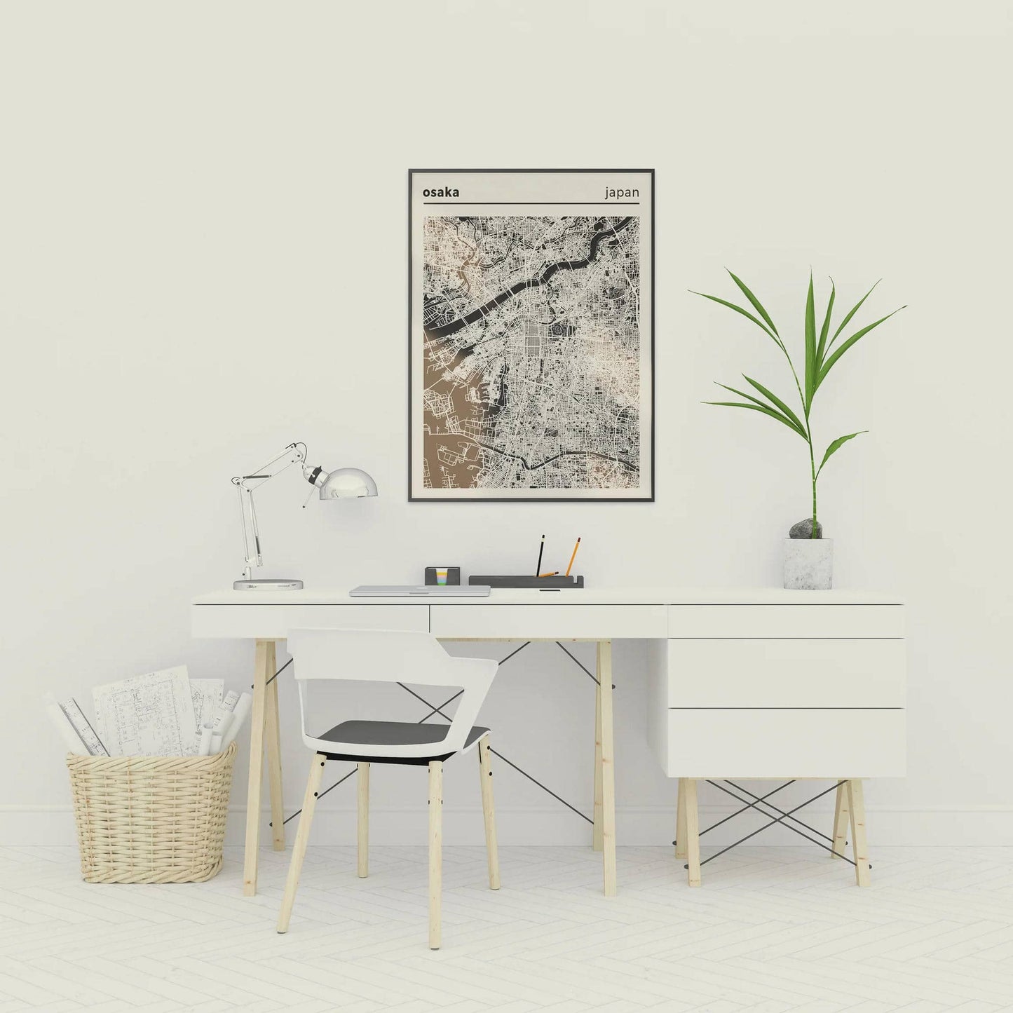 Osaka, Japan Map Poster - HypeSheriff