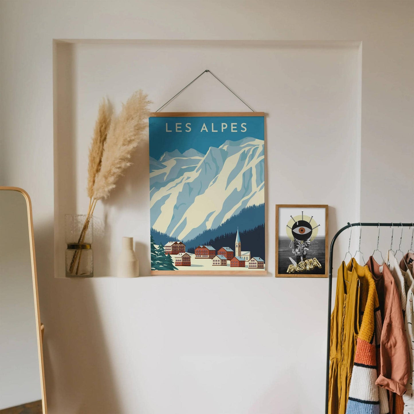 LES ALPES - vintage travel poster - HypeSheriff