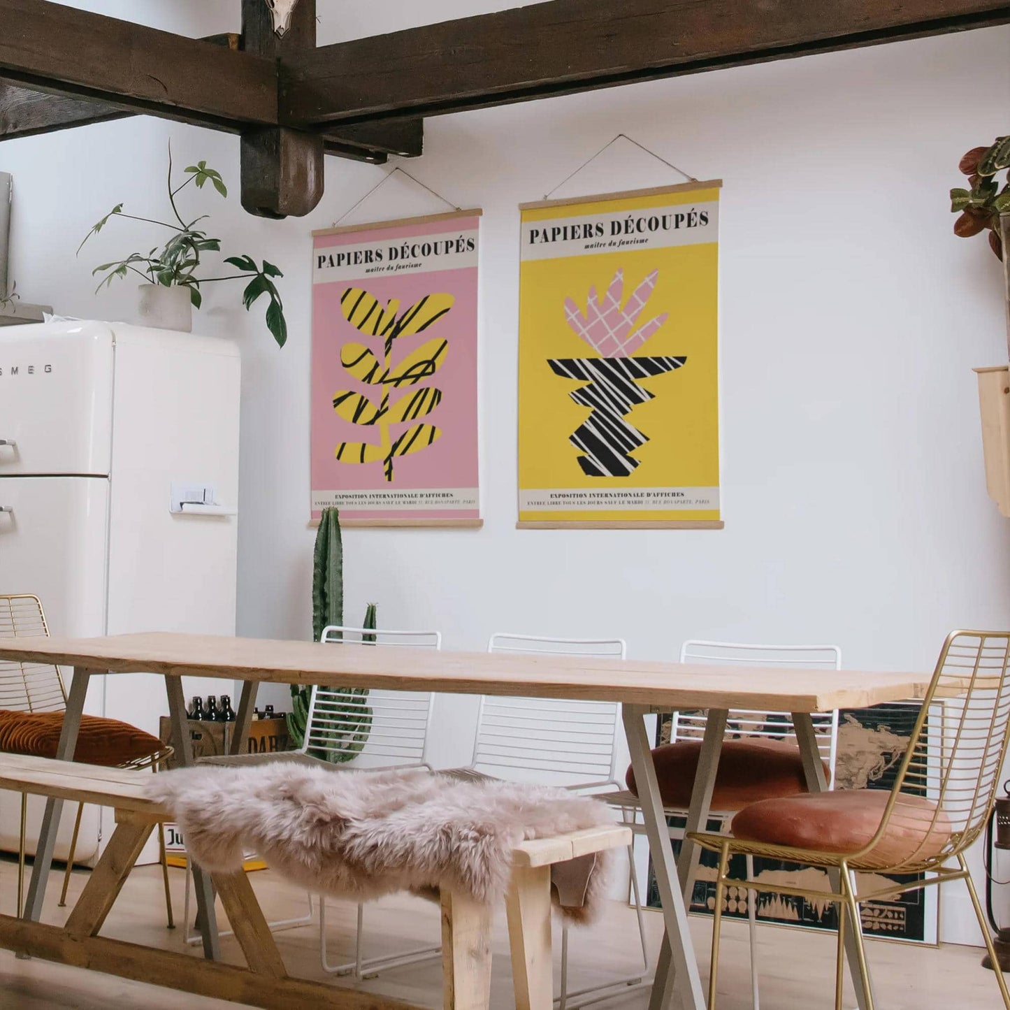 Yellow Retro Leaf Poster - HypeSheriff