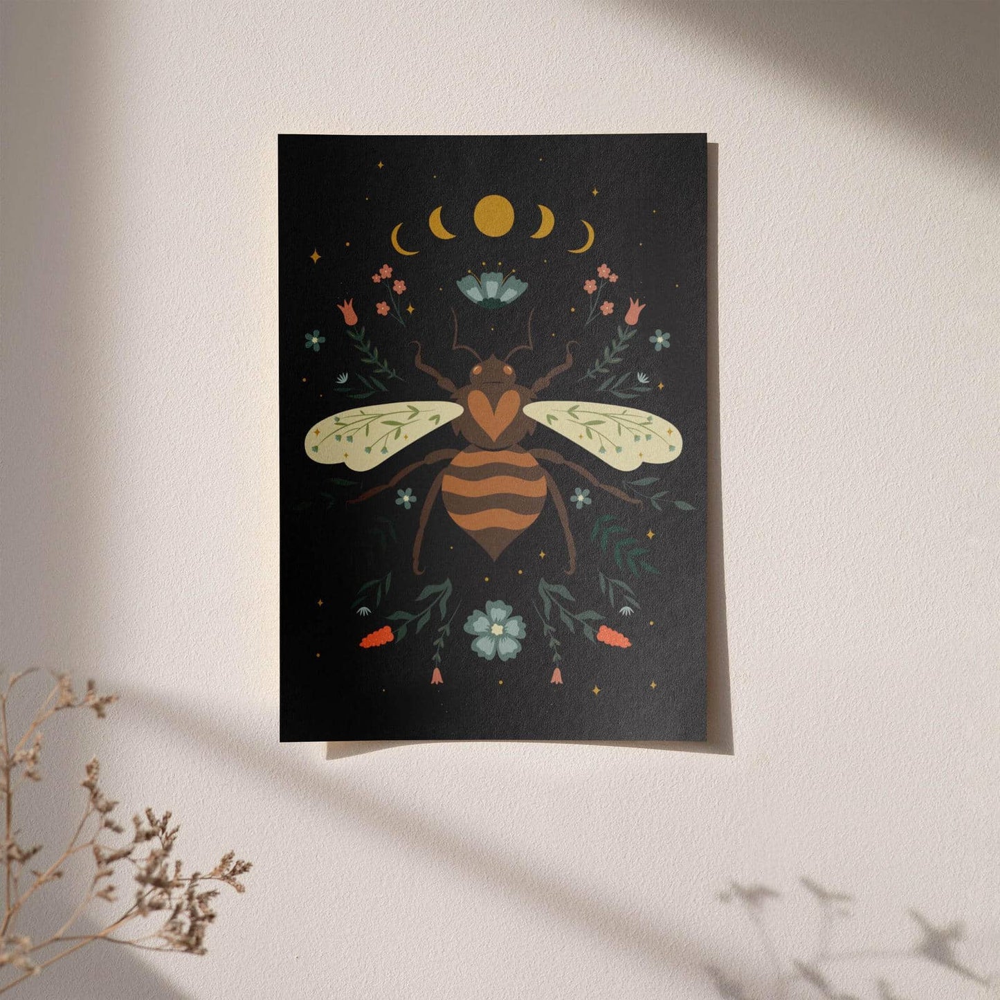 Boho Moon Phases Poster - HypeSheriff