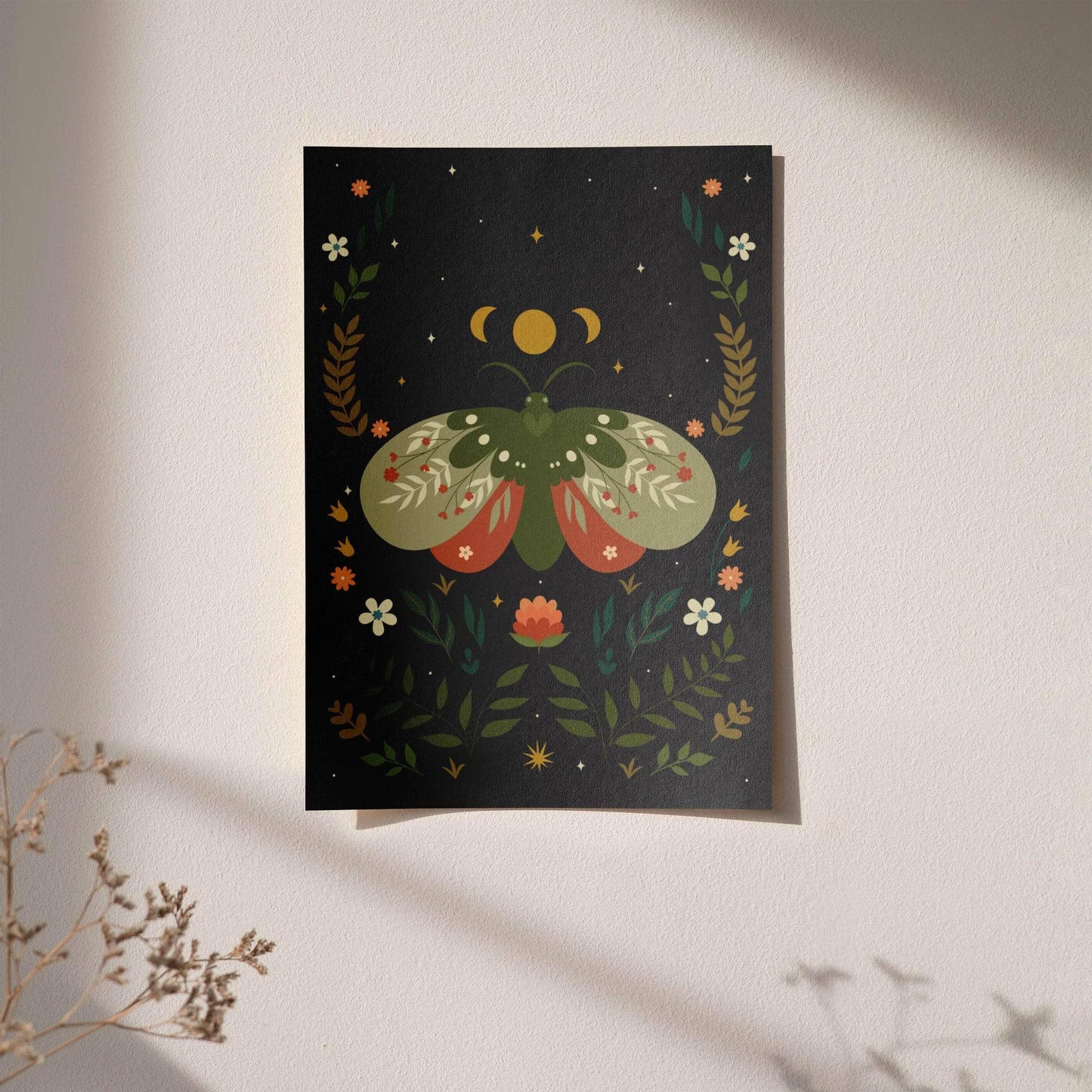 Boho Moth Art Print - HypeSheriff