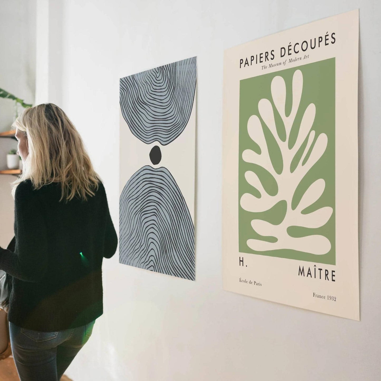 Green Minimalist Leaf Print - HypeSheriff