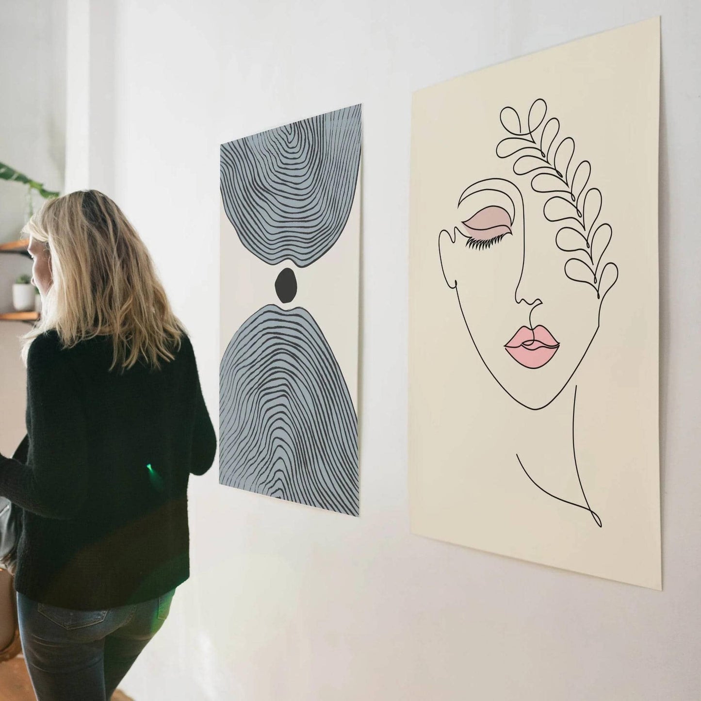 Minimalist Line-Art Portrait Poster - HypeSheriff