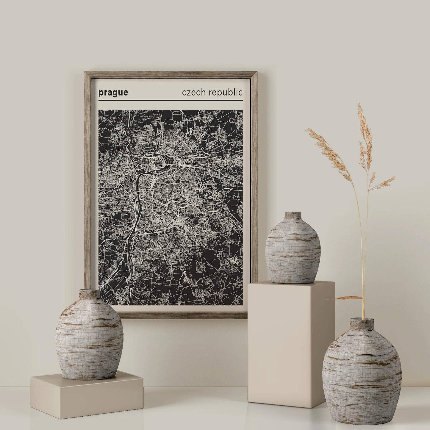 Prague, Czech Republic City Map Poster - HypeSheriff