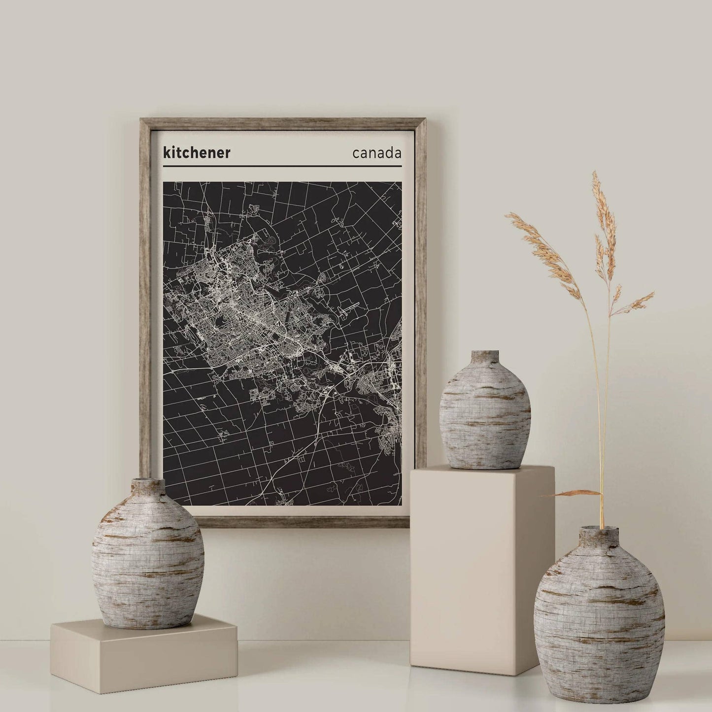 Canada, Kitchener - City Map Poster - HypeSheriff