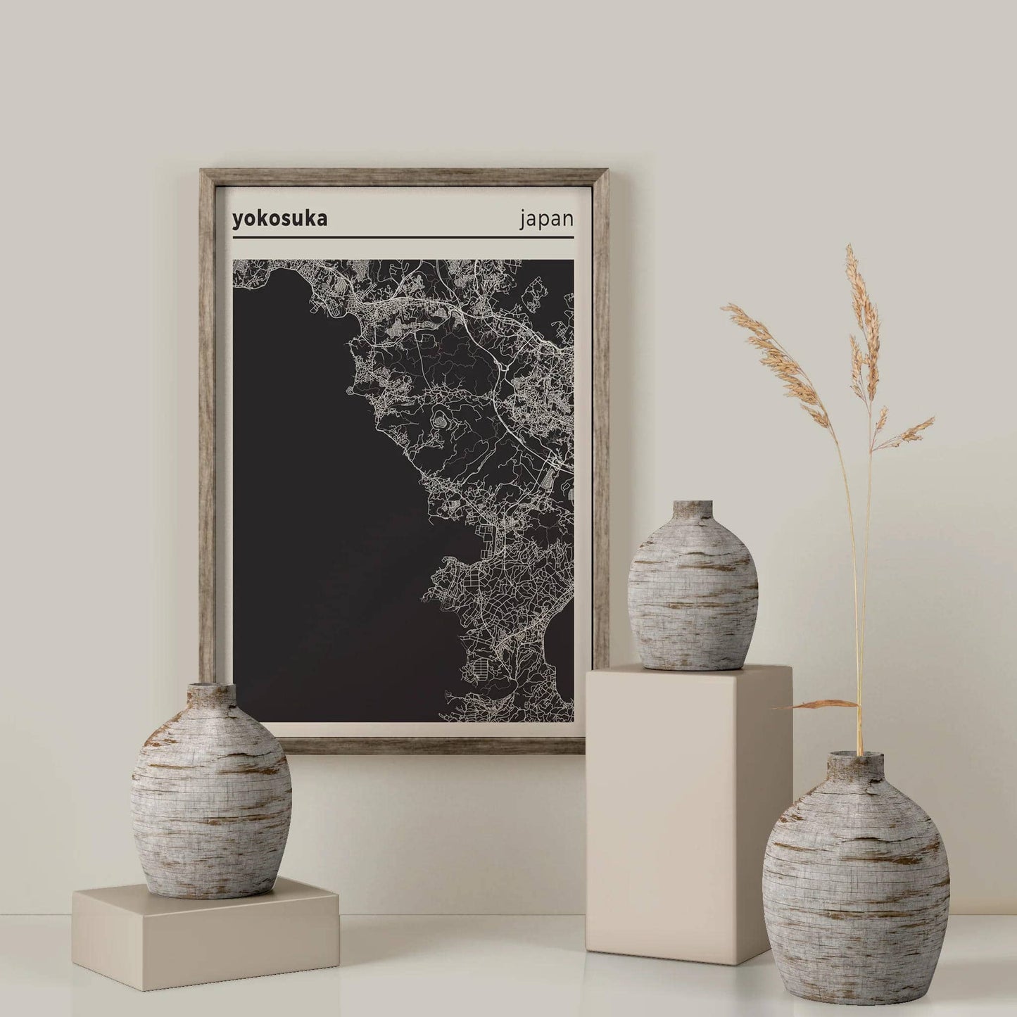 Yokosuka, Japan - City Map Poster - HypeSheriff