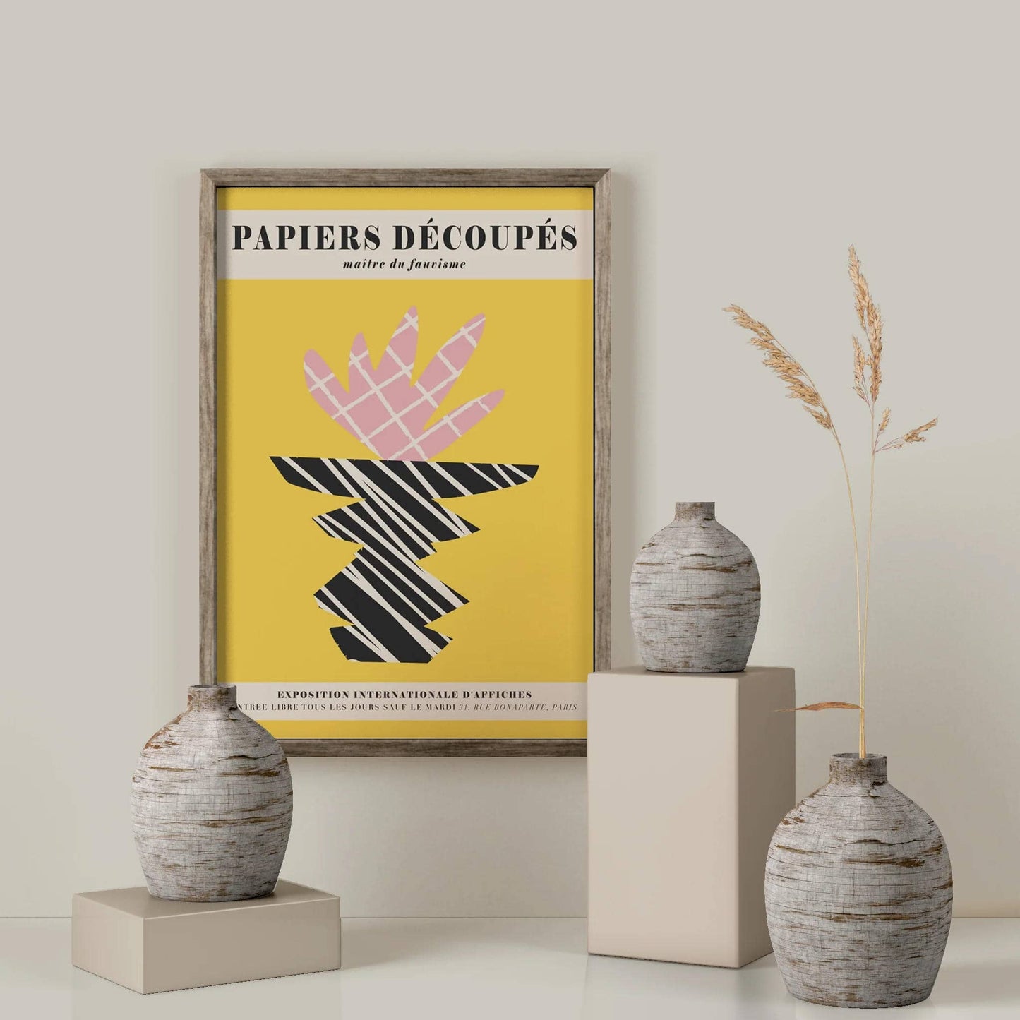 Yellow Papiers Decoupes Poster - HypeSheriff