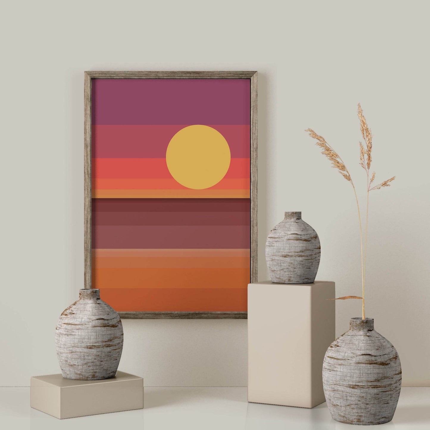 Geometric Landscape Print - HypeSheriff