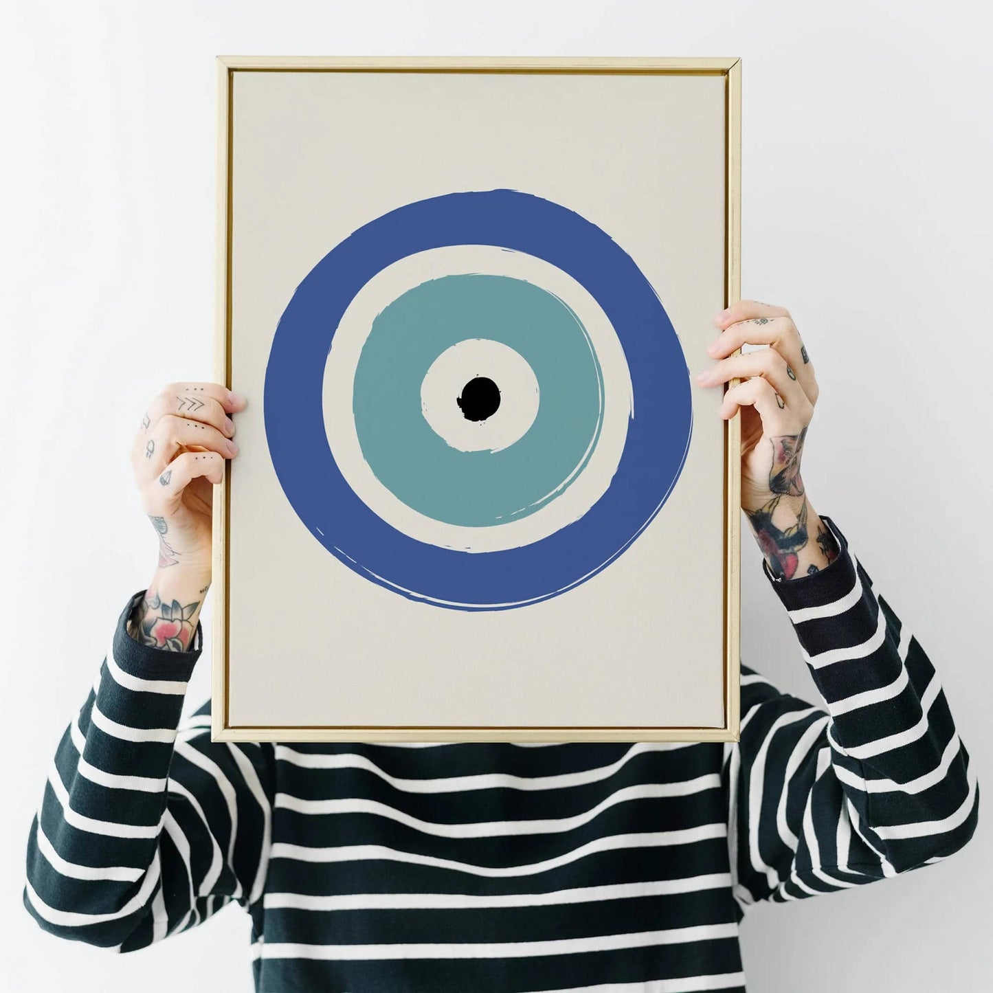 Greek Evil Eye Symbol Art Print - HypeSheriff