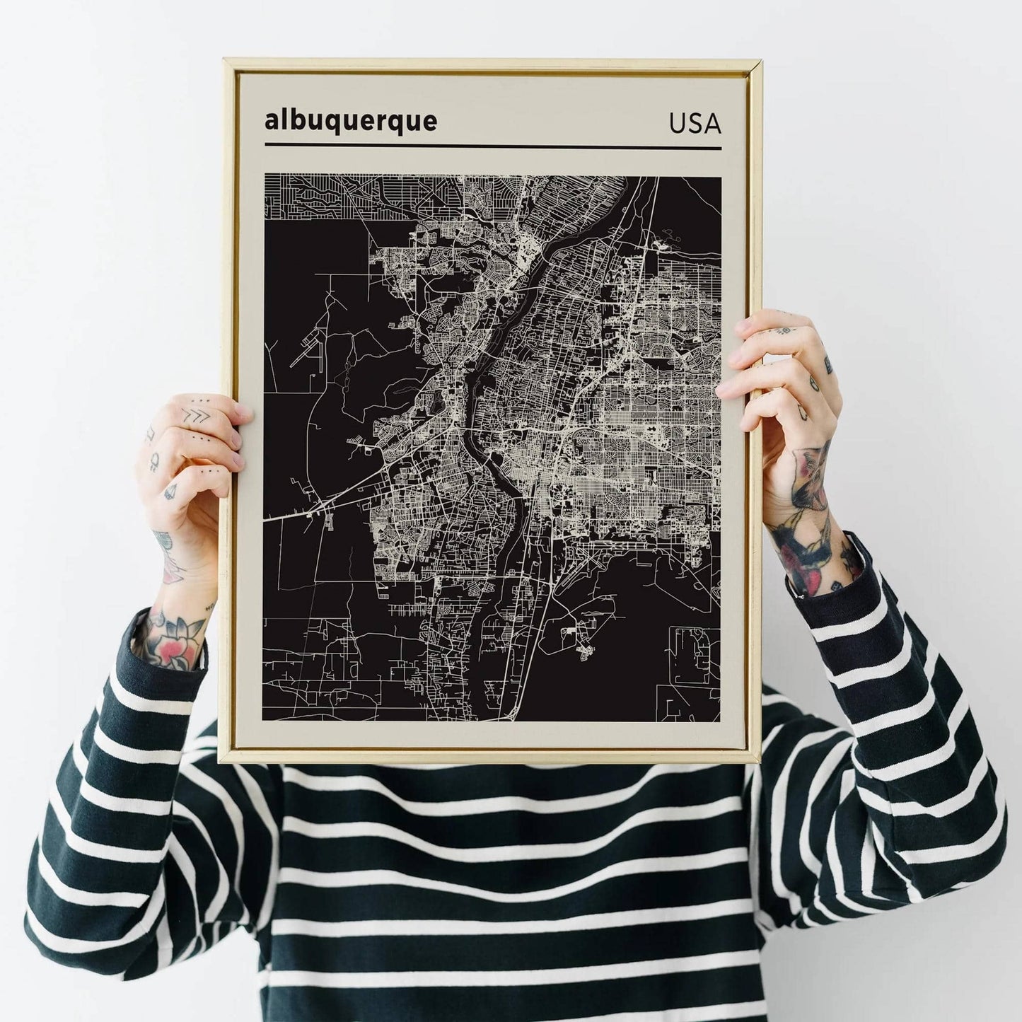 Albuquerque - USA, City Map Poster - HypeSheriff