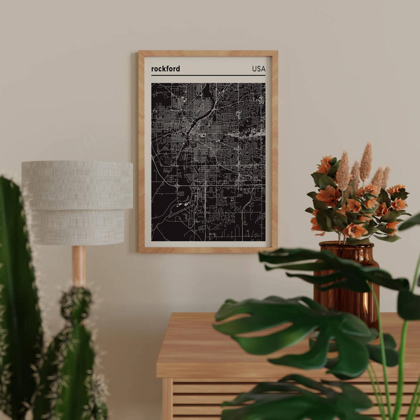 Rockford - USA, City Map Poster - HypeSheriff