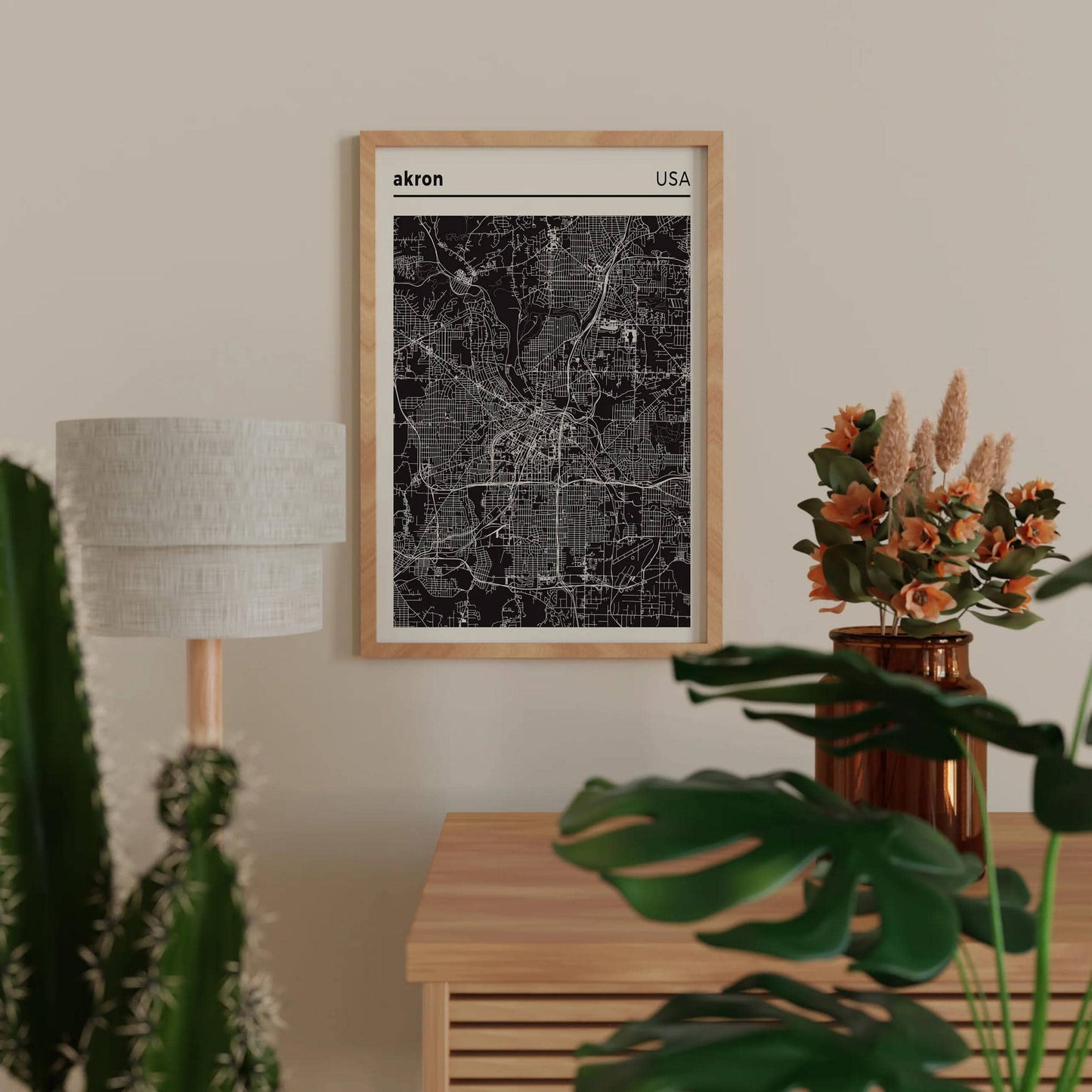 Akron - USA, City Map Poster - HypeSheriff