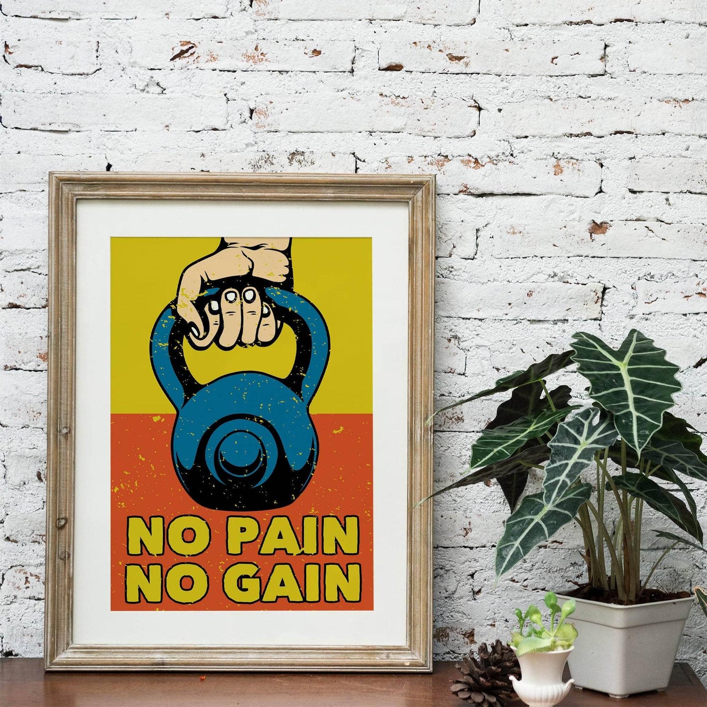 No Pain No Gain Retro Poster - HypeSheriff