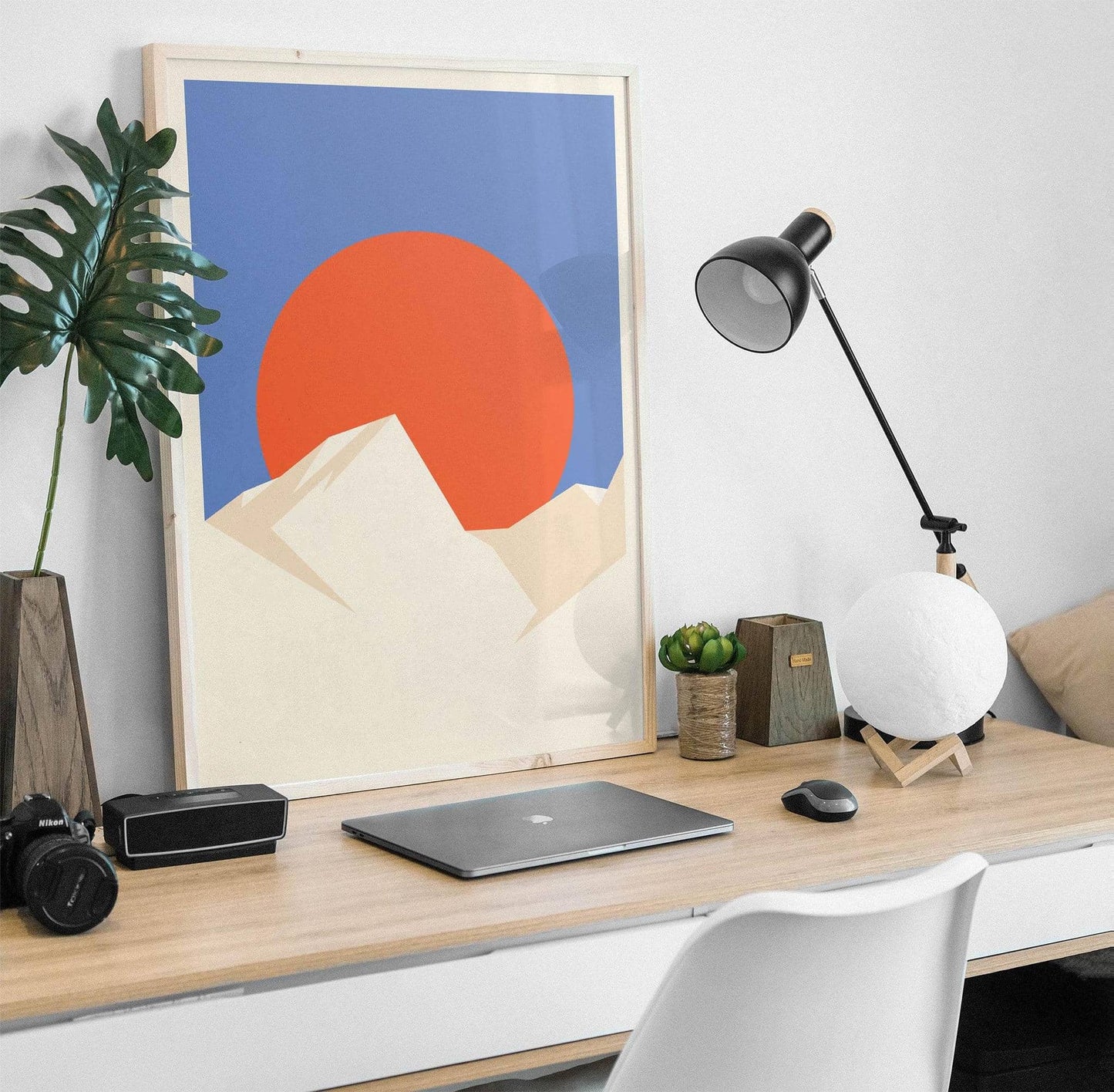 Geometric Sunset Poster - HypeSheriff