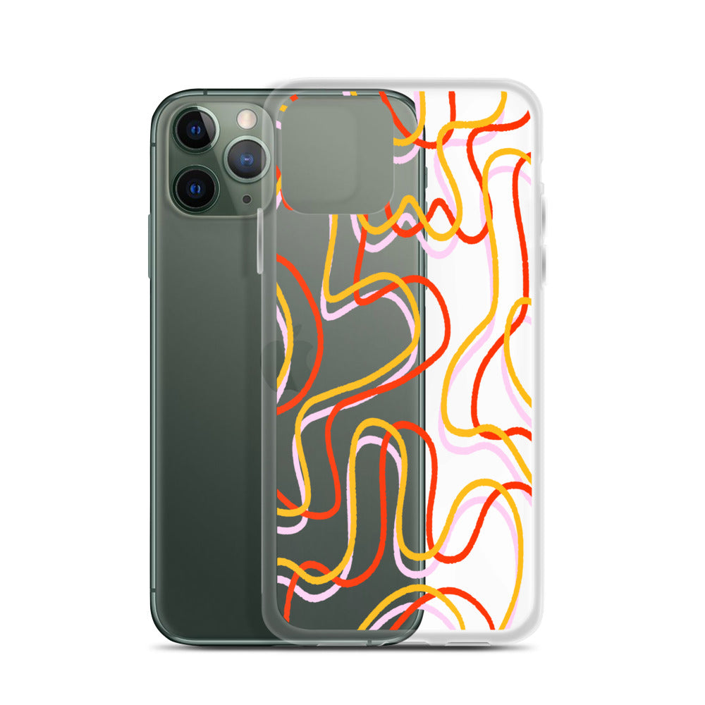 Colorful Line Art iPhone Case - HypeSheriff